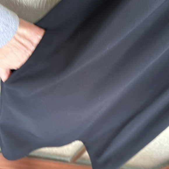 Victoria Beckham black flutter sleeve pocket dress high button neck size 10 - Picture 11 of 12